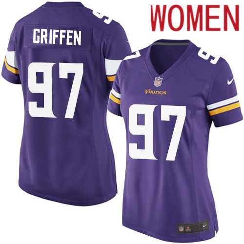 Women Minnesota Vikings #97 Everson Griffen Nike Purple Game Player NFL Jersey->women nfl jersey->Women Jersey